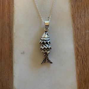 Handmade Sterling Silver Koi Fish Japanese Koi nishikigoi Carp Pendant Necklace